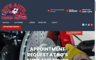 Bo's Auto and Truck Repair of Holtsville website