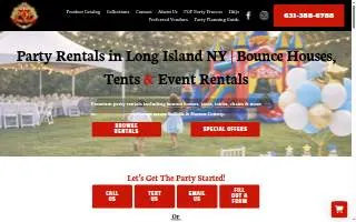 POP Party Rental of Huntington Station website