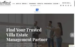 Villa Estate Management website