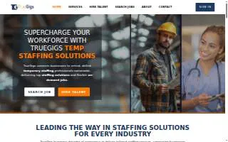 TrueGigs Inc - Temporary Staffing Solutions Agency of Huntington website