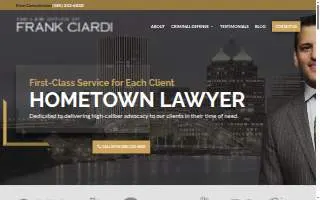 The Law Office of Frank Ciardi website