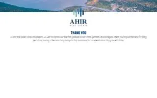 Ahir Real Estate website