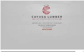 Cayuga Lumber website