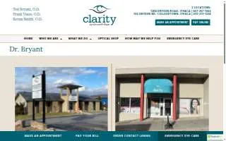 Clarity Eye Care - Collegetown website