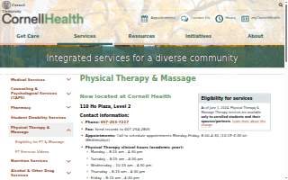 Cornell Health Physical Therapy and Massage