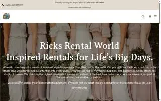 Rick's Rental World website