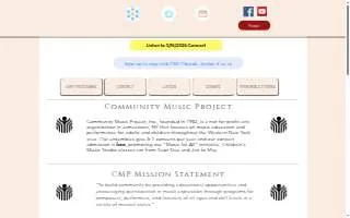 Community Music Project website