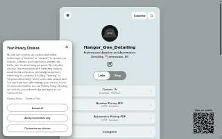 Hangar One Detailing website
