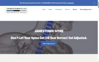 Jamestown Spine website