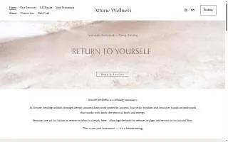 Attune Wellness / Ayurvedic Treatment + Massage website
