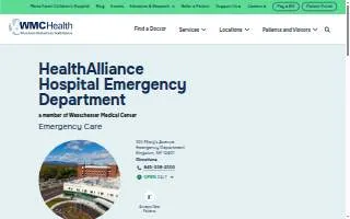 HealthAlliance Hospital Emergency Department website