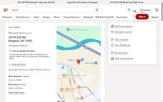 Walgreens Pharmacy of Kingston website