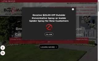 Bugs & More Pest Control of Lackawanna website