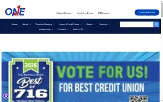 One Credit Union of Lackawanna website
