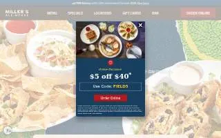 Miller's Ale House of Lake Grove website