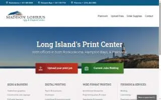 Madison Copy & Blueprint Center of Lake Ronkonkoma website