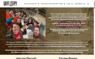 Great Escape Adventures - Walden Galleria of Lancaster website