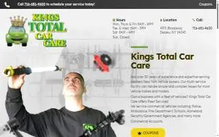 Kings Total Car Care website