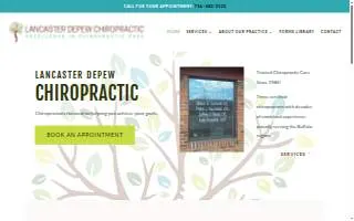 Lancaster Depew Chiropractic website