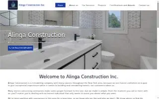 Alinga Construction website