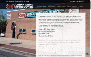 Center Island Auto Body website