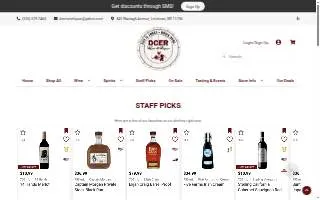 Dcer Wine & Liquor website