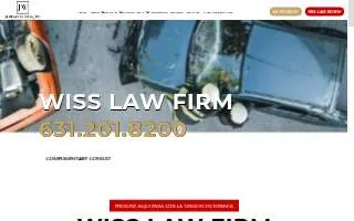 Wiss Law Firm: Personal Injury Lawyer Suffolk County of Levittown website