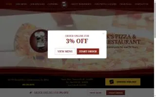Dominick's Pizza & Pasta website