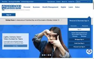Ridgewood Savings Bank website