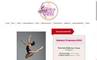 Classical Ballet of wny formerly Lockport City Ballet website
