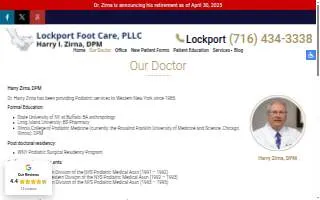 Harry Zirna, DPM website