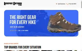 Lockport Outdoor Store website
