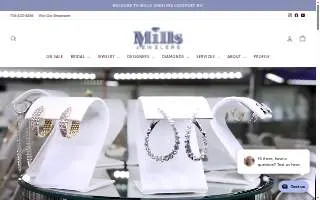 Mills Jewelers website