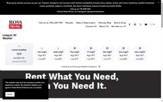 Ross Rental Station website