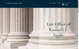 Law Offices of Kenneth L. Apple website