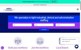 Select Personnel Consultants website