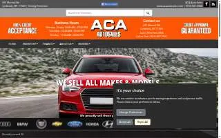 ACA Auto Sales website
