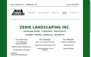 Zenie Landscaping Inc. website