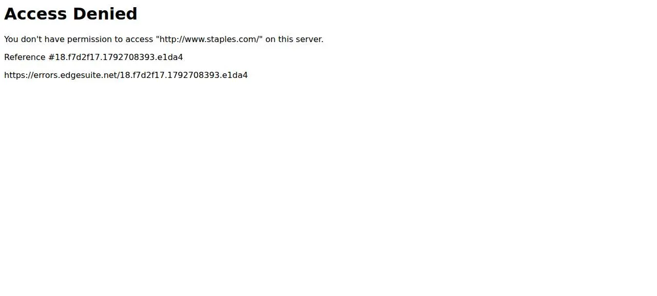 Staples of Manhasset website