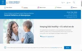 Cohen Children's Northwell Health General Pediatrics at Massapequa website
