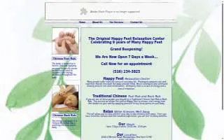 Happy Feet Relax Center website