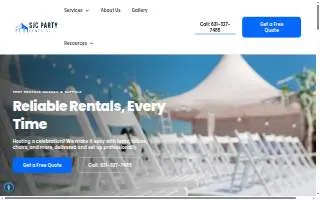 SJC Party Rentals of North Massapequa website