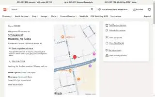 Walgreens Pharmacy of Massena website