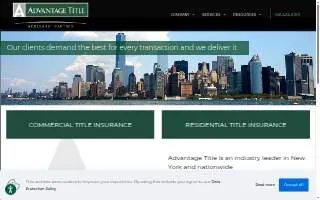 Advantage Title of Melville website