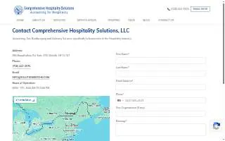Comprehensive Hospitality Solutions website
