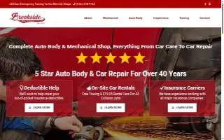 Brookside Auto Center website