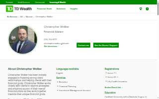Christopher Walker - TD Wealth Financial Advisor