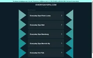 Everyday Spa website