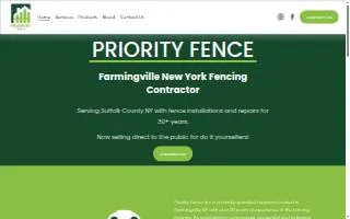 Priority Fence Inc of Coram website