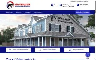 Monhagen Veterinary Hospital website